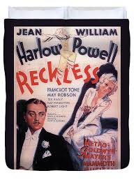 Reckless'', with Jean Harlow and William Powell, 1935 Duvet Cover by Retro Movie Posters - Pixels Merch