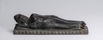 Buddha Statue - Antique Thai Style SE Asia Bronze Reclining Nirvana Buddha Statue - 42cm/17" Long - Etsy