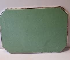 vintage 50's foil embossed trivet mat hot pad 9 1/2 x 6 1/2 ...