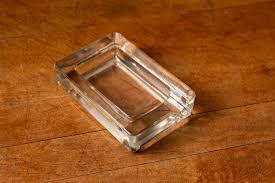 Vintage Clear Glass Modernist Ashtray – Industrial Artifacts