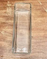 Clear Long Rectangle Hand Blown Glass Vase Or Planter 11 3/4 ...