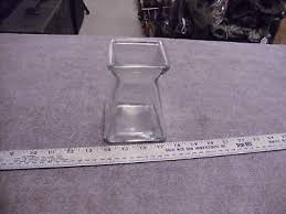 Unusual Angled sides Clear Glass Vase | eBay