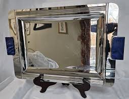 Couzon France Acier Inox 18/10 Tray Blue Pearlized Handles ...