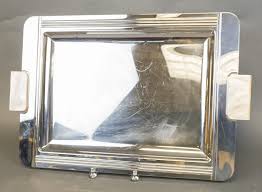 Lot - French Art Deco Style Jean Couzon Stainless Steel and ...