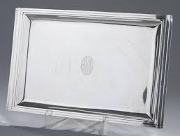 Lot - Reed & Barton Art Deco Sterling Silver Tray Property ...
