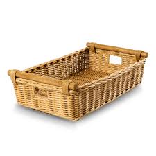 Low Pole Handle Wicker Storage Basket | The Basket Lady