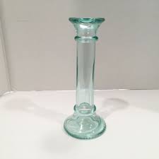 7.5" Vintage Long Candle Stick Only 1 Vetreria Etrusca VE Light Green Glass Art | eBay