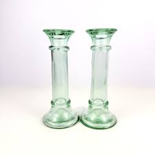 Glass Traditional Pillar Candle Candlesticks for sale | eBay