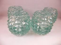 Vintage Diamond in the Round Made in Spain Heavy recycled glass Votive Hldr. Box | eBay