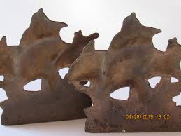 Vintage Iron Ship Bookends, Santa Maria, Nautical Home Decor ...