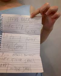 This little dancer wrote out her Recital choreography! Bravo ...