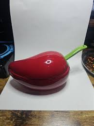 New Ceramic Crofton Red Pepper 3 Piece Dip Server | eBay