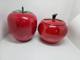 Vintage Apple Ice Bucket & Cannister Red Delicious Retro ...