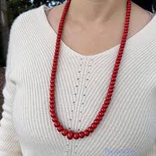 8.2mm-15mm Undyed Mediterranean Sardinia Ox Blood Red Coral ...