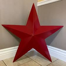 RUSTIC BURGUNDY RED BARN METAL STAR WALL ART WESTERN HOME DECOR VINTAG – EGIFTHOME.COM