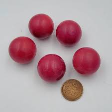 1 Vintage Butto, Large Ball Buttons, Maroon Color Acrylic ...