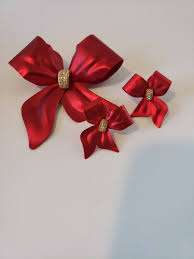 Vintage Signed Tona, Bow Ribbon Brooch And Earrings ...