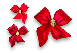 Lot - Holiday Brooch & Matching Earrings From Tona