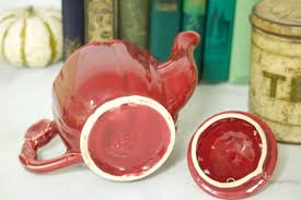 Burgundy Glaze Shawnee Pottery Tea Pot - Etsy