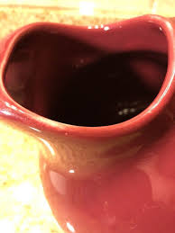 HALL Ceramic Ball Pitcher USA Signed #633 Mid Century Maroon Ice Guard | eBay