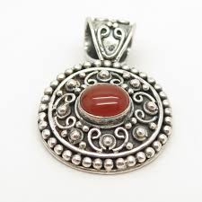 925 Sterling Silver Vintage Real Carnelian Gemstone Ethnic ...