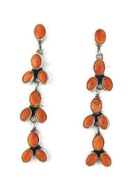 Spiny Oyster Shell Cluster Earrings by Linda Yazzie (ER7302)