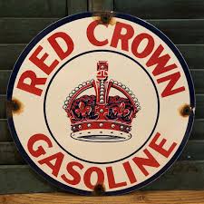 VINTAGE RED CROWN GASOLINE PORCELAIN GAS PUMP MOTOR OIL ...