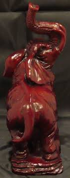 Heavy Collectible Vintage Red Resin Statue Elephant Wild Animals 5.5”w x 9.5”h | eBay