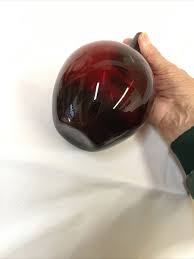 Scandinavian Style Bud Vase Ruby Red Hand Made Art Glass ...