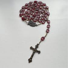 Maroon Rosary - Etsy