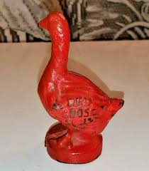 Vintage Red Goose Shoes Promotional Cast Iron Bank 4 Inches ...