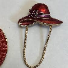 Red Hat Lady Society Lot Of 8 Pins Brooches Pendant & Eyeglass Holder | eBay