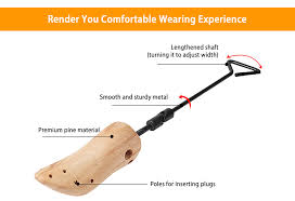 2Pcs Wooden Boot Stretcher 2-way Adjustable Shoe Shaper ...