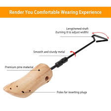 2PCS Wooden Boot Stretcher Adjustable Shoe Shaper Widener ...