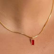 Celeste - 18K Gold Plated personalised birthstone necklace ...