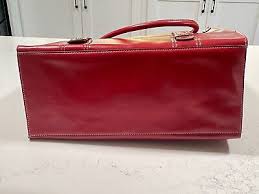 Emilie M. Vintage Red Vegan Leather Tote w/Strap Detail Med SZ | eBay