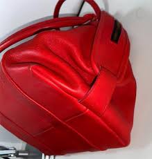 Vintage COACH Tomato RED Leather Soft Satchel Purse Handbag Made In USA 90s 2915 | eBay