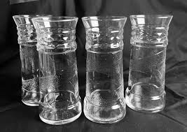 Set of 4 Libbey Clear Lighthouse Glasses / Tumblers Red ...