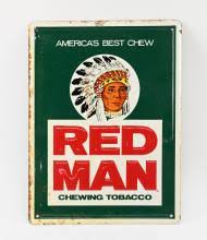 Sold at Auction: Vintage Red Man Chewing Tobacco Sign