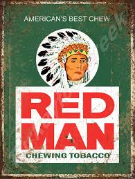 Rust Look Red Man Chewing Tobacco Advertising Metal Sign ...