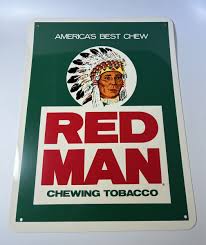 VINTAGE ORIGINAL RED MAN CHEWING TOBACCO VINYL PLASTIC ...