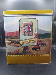 Vintage Red Man Golden Blend Tin Can The Flavor Of America ...