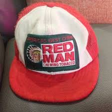 redman | Accessories | Red Man Snapback Trucker Hat Red ...