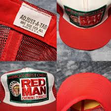 Vintage Red Man Chewing Tobacco Trucker... | Depop