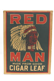 Sold at Auction: Large Vintage Red Man Tobacco Store Display Box