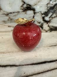 Marble Apple Paperweight | Chairish