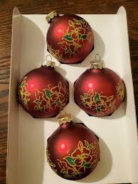 Vintage Victoria Collection Rauch Glass Ornaments Set of 4 ...