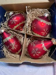 Vintage Boyds Bears Glass Ornament ~ Bailey's Red Snowflake ...