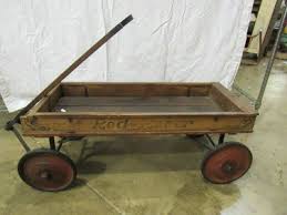 Early Wood Red Racer Wagon