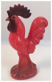 Knickerbocker Red Rooster Rattle Hard Plastic Vintage ...